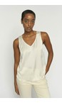 Mos Mosh 180 Ecru Astrid V-Neck Ecru Silk Tank Top  