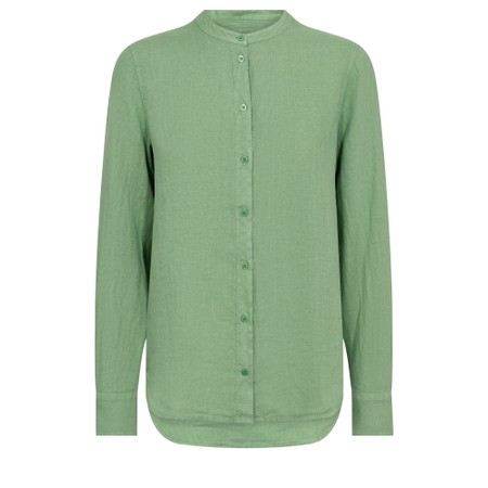 Mos Mosh Artina Turf Green Linen Shirt - Green