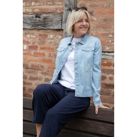 Robell Happy Washed Pale Blue Denim Jacket - Blue