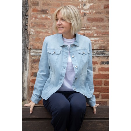 Robell Happy Washed Pale Blue Denim Jacket - Blue