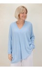 Amazing Woman Crystal Blue Mika X Crystal Blue Fine Knit Oversized Jumper  