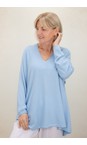 Amazing Woman Crystal Blue Mika X Crystal Blue Fine Knit Oversized Jumper  