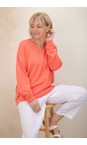 Amazing Woman Summer Orange Penny Summer Orange Super Soft Knit V-Neck Jumper  