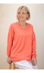 Amazing Woman Summer Orange Penny Summer Orange Super Soft Knit V-Neck Jumper  