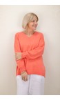 Amazing Woman Summer Orange Penny Summer Orange Super Soft Knit V-Neck Jumper  