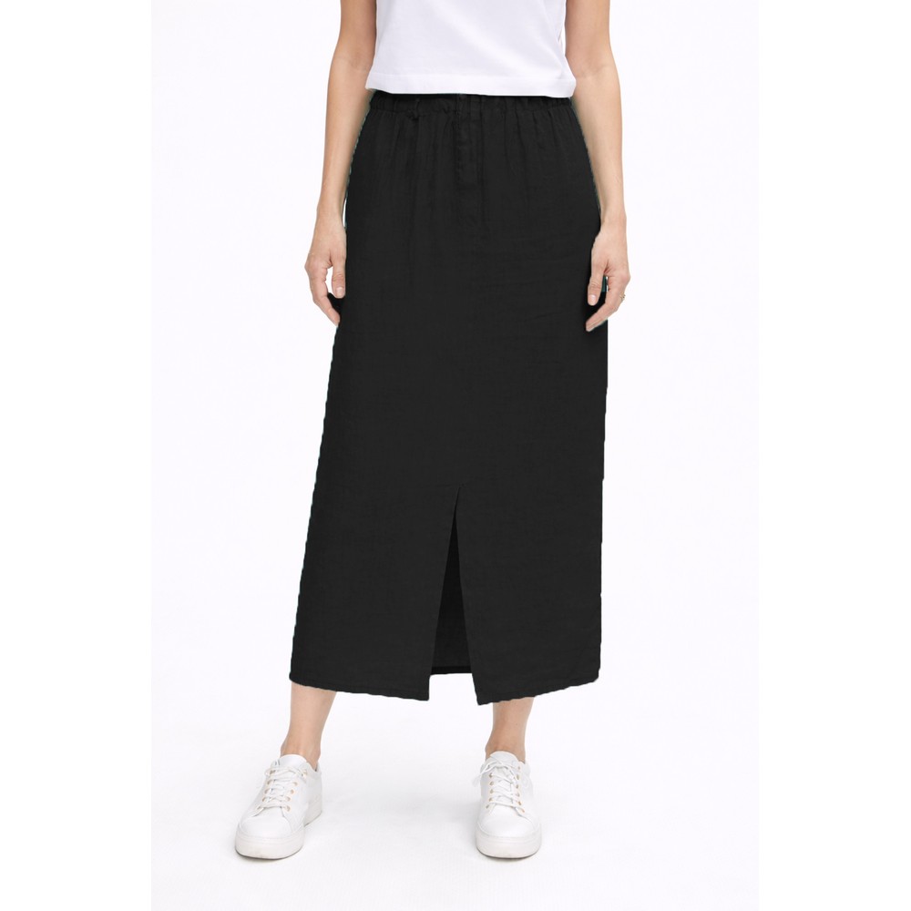 Amazing Woman Odie Black Linen Skirt Black 