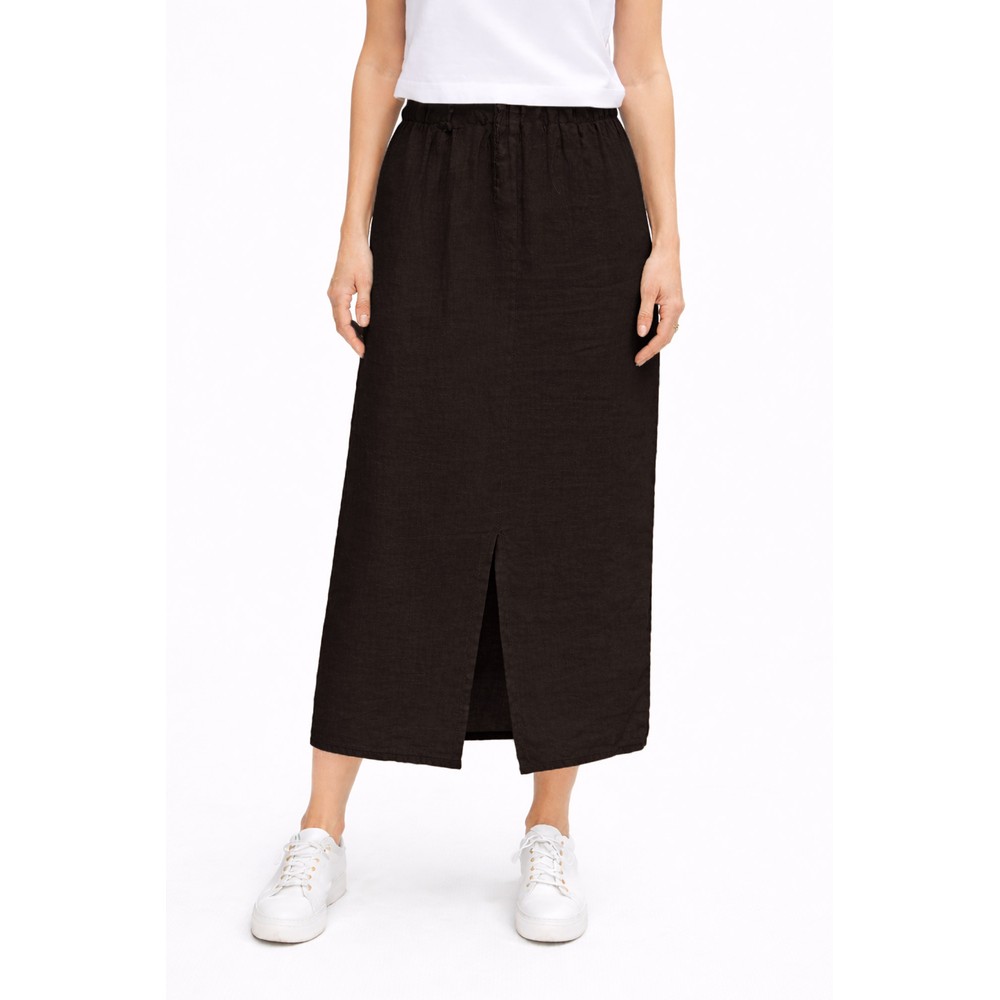 Amazing Woman Odie Chocolate Linen Skirt Chocolate