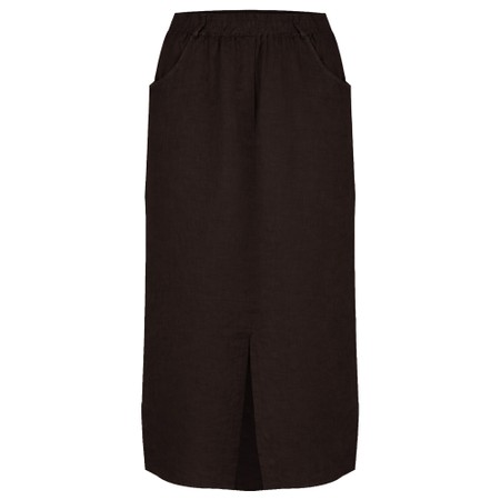Amazing Woman Odie Chocolate Linen Skirt - Brown