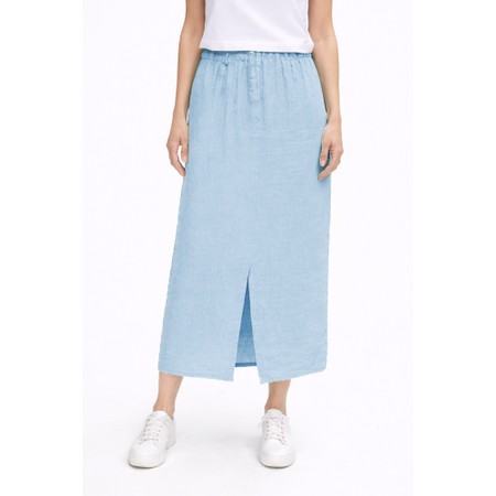Amazing Woman Odie Ice Blue Linen Skirt - Blue