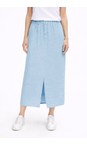 Amazing Woman Ice Blue Odie Ice Blue Linen Skirt  