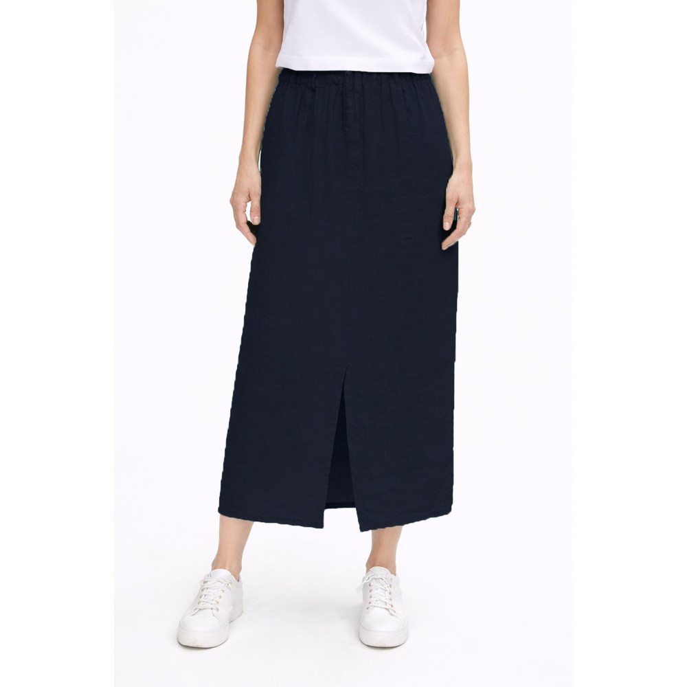 Amazing Woman Odie Navy Linen Skirt Navy