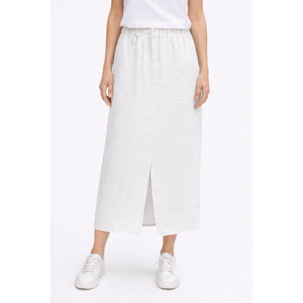 Amazing Woman Odie White Linen Skirt White 
