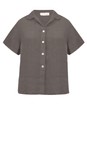 Amazing Woman Dark Mud Marilyn Dark Mud Boxy Linen Shirt  