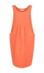 Amazing Woman Papaya Nerida Papaya Scoop Neck Linen Dress  