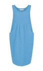 Amazing Woman Blue Nerida Blue Scoop Neck Linen Dress  