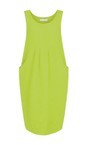 Amazing Woman Lime Nerida Lime Scoop Neck Linen Dress  