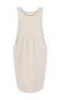 Amazing Woman Natural Nerida Natural Scoop Neck Linen Dress  