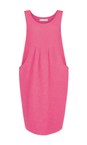 Amazing Woman Pink Nerida Pink Scoop Neck Linen Dress  