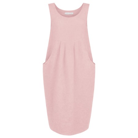 Amazing Woman Nerida Rose Pink Scoop Neck Linen Dress - Pink