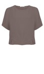 Amazing Woman Dark Mud Lucie Short Sleeved Dark Mud Linen Top  