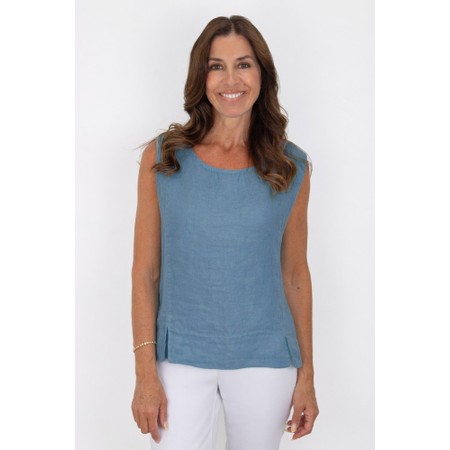 Amazing Woman Lucie Denim Blue Top - Blue