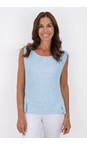 Amazing Woman Ice Blue Lucie Ice Blue Linen Top  