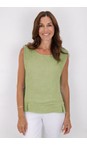 Amazing Woman Leek Lucie Leek Linen Top  