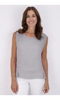 Amazing Woman Pearl Grey Lucie Pearl Grey Linen Top  