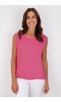 Amazing Woman Pink Lucie Pink Linen Top  