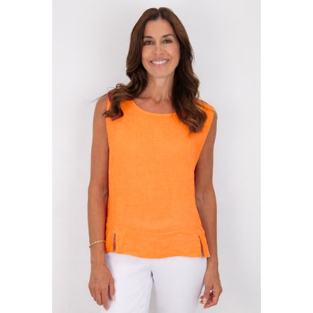 Amazing Woman Lucie Sun Orange Linen Cami Top - Orange