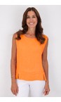 Amazing Woman Sun Orange Lucie Sun Orange Linen Cami Top  
