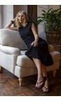 Chalk Black  Pippa Plain Organic Jersey Dress  