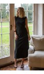 Chalk Black  Pippa Plain Organic Jersey Dress  