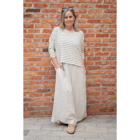 Mama B Kira M Stripe Crop Jumper - Grey