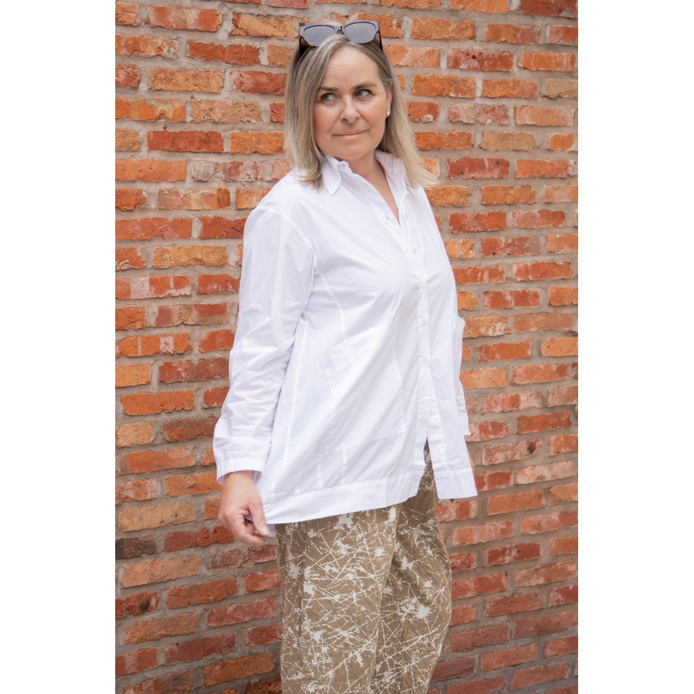 Mama B Maggio P Oversized Poplin Shirt Bianco