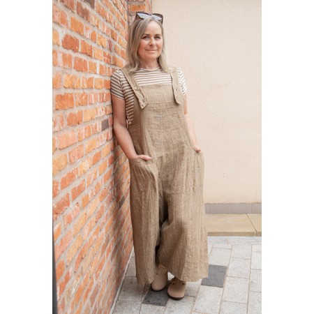Mama B Martedi AE Cumino Check Jumpsuit - Beige