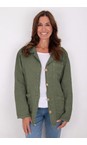 Amazing Woman Khaki Keely Khaki Chore Linen Jacket  