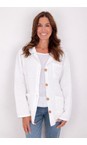 Amazing Woman White  Keely White Chore Linen Jacket  