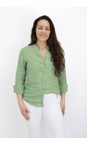 Mos Mosh 846 Turf Green MM Artina Turf Green Linen Shirt  