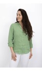 Mos Mosh 846 Turf Green MM Artina Turf Green Linen Shirt  