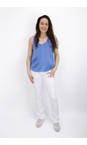 Mos Mosh 431 Ultramarine Astrid V-Neck Ultramarine Silk Tank Top  