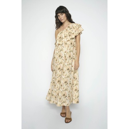 Mos Mosh MMSoma Flower Field Dress Burnt Olive - Green