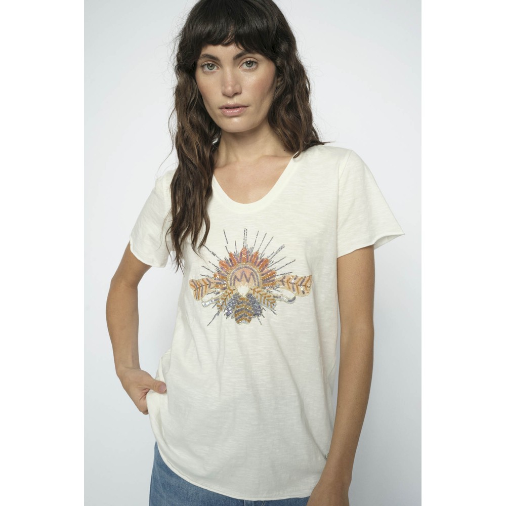 Mos Mosh MMTonia Glam Tee Ecru