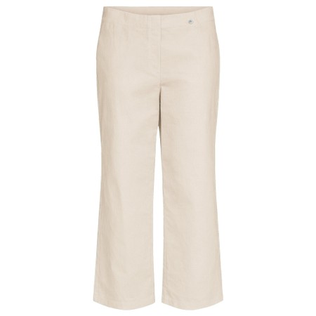 Robell Efi 09 Beige Wide Leg Trouser - Brown