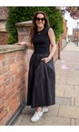 Brave & True Black  Daphne Black Rib Maxi Dress  