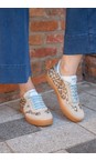 Victoria Shoes Beige Berlin Animal V Trainer Shoe  