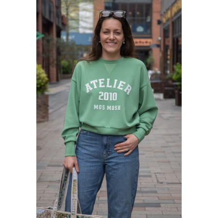 Mos Mosh Nima O-LS Turf Green Sweatshirt - Green