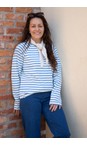 Mos Mosh 431 Ultramarine MM Lidy O-Long Sleeve Ultramarine Striped Top  