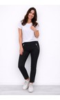 Robell Black 90 Nena 09 Black Ankle Zip Cropped Powerstretch Jean  