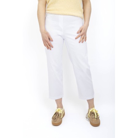 Robell Efi 09 White Wide Leg Trouser - White